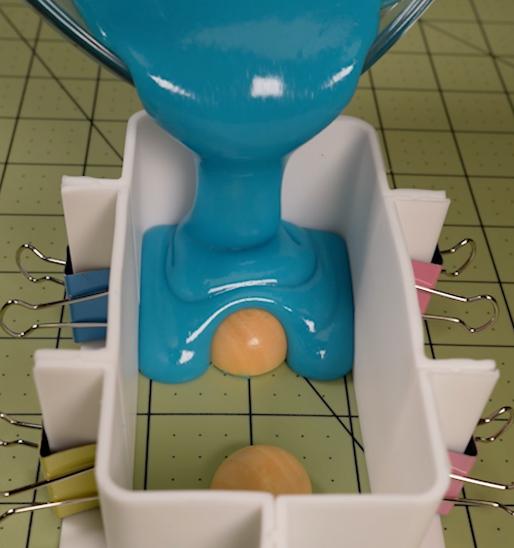 Example SiliNOT! mold being poured