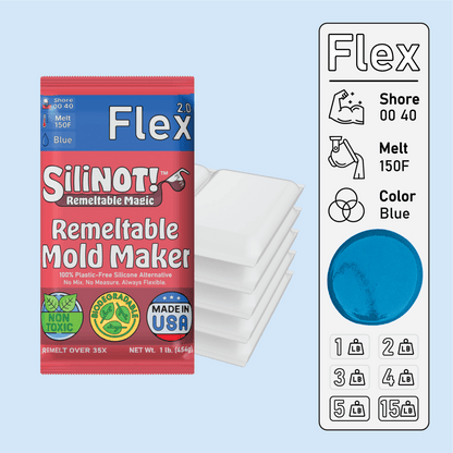Bulk | Flex 2.0 | Remeltable Silicone Free Mold Maker - SiliNOT!