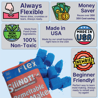 Bulk | Flex 2.0 | Remeltable Silicone Free Mold Maker - SiliNOT!