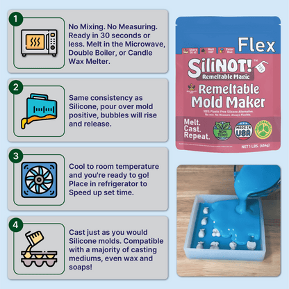 Bulk | Flex | Remeltable Silicone Free Mold Maker - SiliNOT!