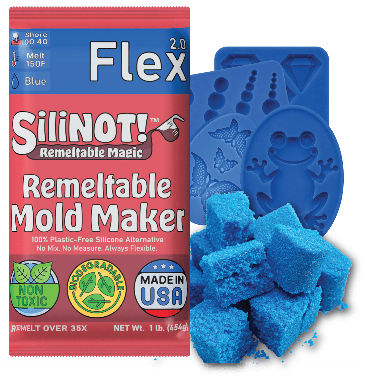 Flex 2.0 | Remeltable Non - Toxic Eco - Friendly Mold Maker Case Pack - SiliNOT!