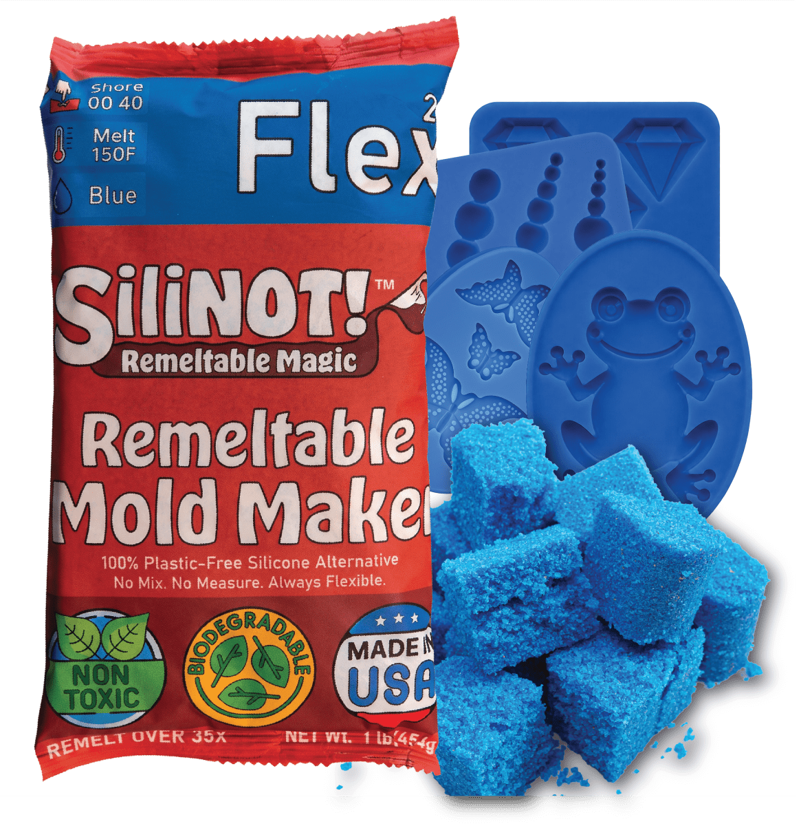 Flex 2.0 | Remeltable Silicone Free Mold Maker - SiliNOT!