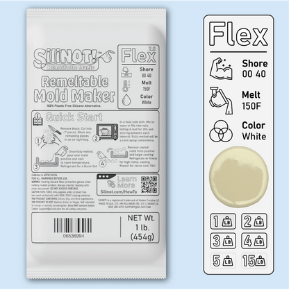 Flex 2.0 | Remeltable Silicone Free Mold Maker - SiliNOT!