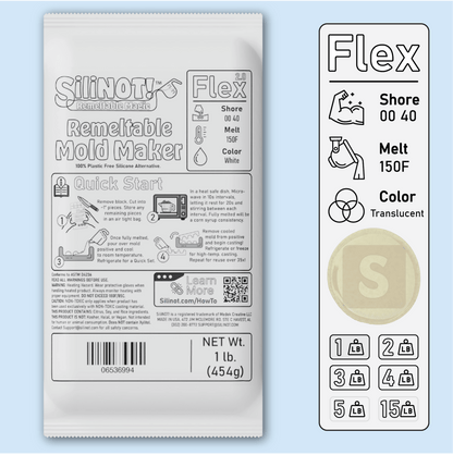 Flex 2.0 | Remeltable Silicone Free Mold Maker - SiliNOT!
