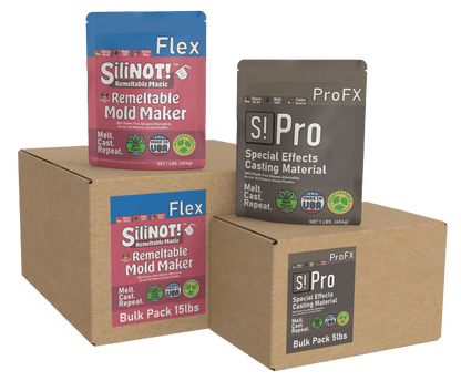 Flex | Remeltable Non - Toxic Eco - Friendly Mold Maker Case Pack - SiliNOT!