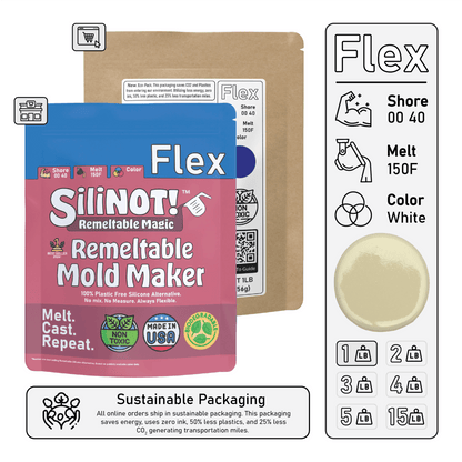 Flex | Remeltable Silicone Free Mold Maker - SiliNOT!