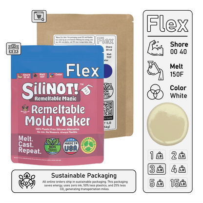 Flex | Remeltable Silicone Free Mold Maker - SiliNOT!