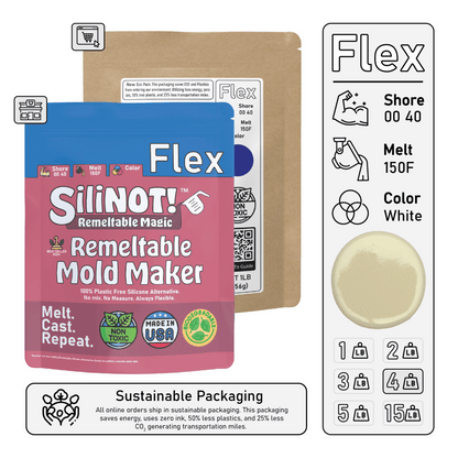 Flex | Remeltable Silicone Free Mold Maker - SiliNOT!