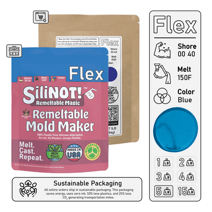 Flex | Remeltable Silicone Free Mold Maker - SiliNOT!