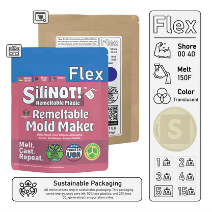 Flex | Remeltable Silicone Free Mold Maker - SiliNOT!