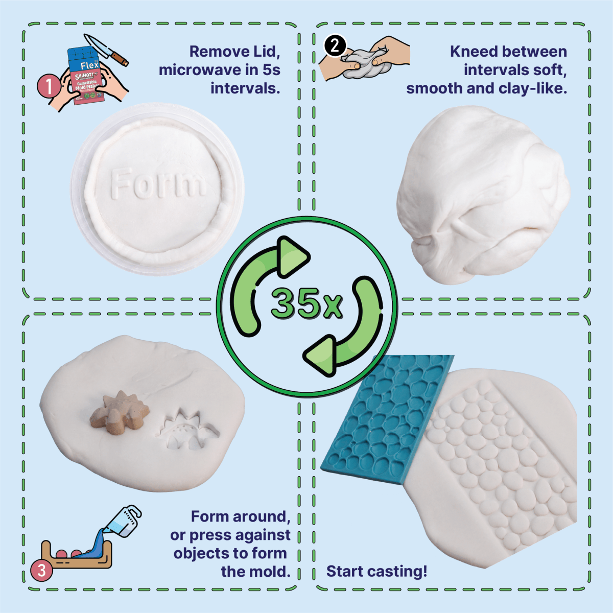 Form | Remeltable Mold Putty - SiliNOT!