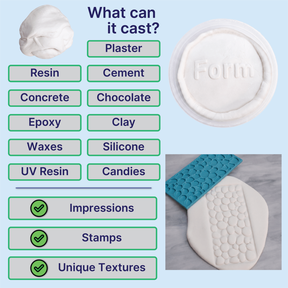 Form | Remeltable Mold Putty - SiliNOT!