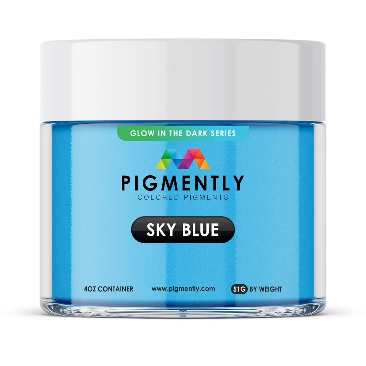 Sky Blue Glow in the Dark Epoxy Powder Pigment - SiliNOT!